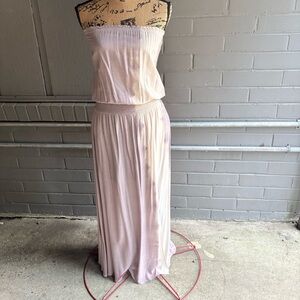 Elegant Strapless Cream Dress